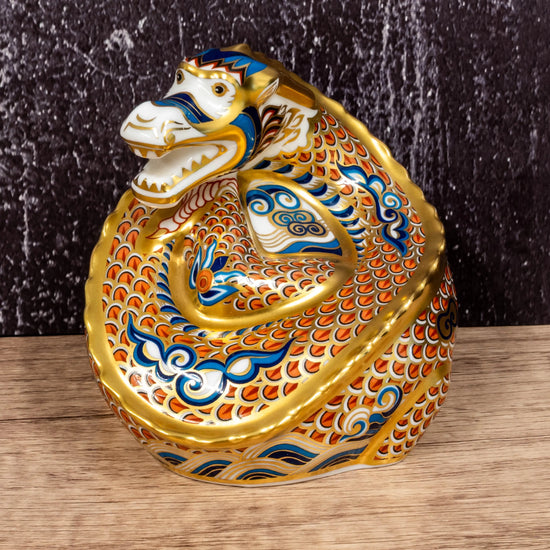 Royal Crown Derby Dragon of Happiness Paperweight Bone China Charterwells