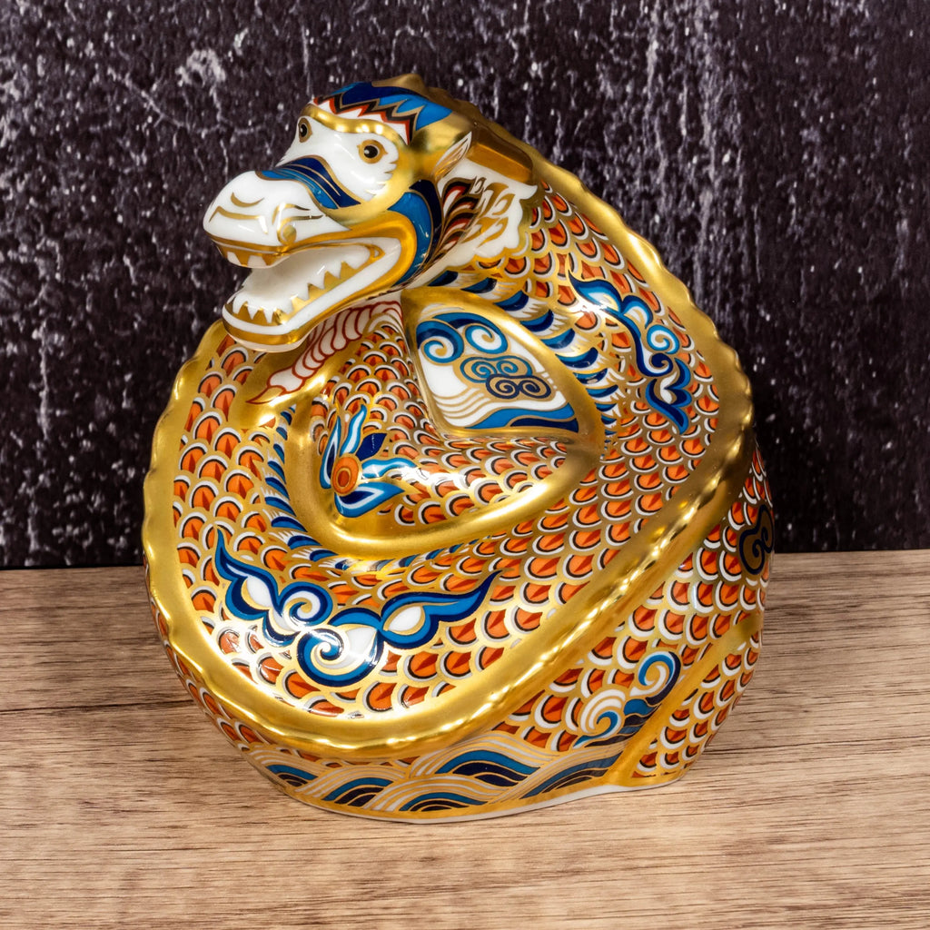 Royal Crown Derby Dragon of Happiness Paperweight Bone China Charterwells