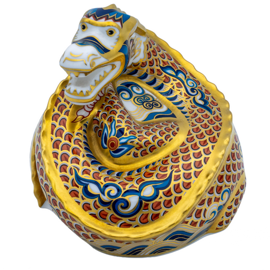 Royal Crown Derby Dragon of Happiness Paperweight Bone China Charterwells