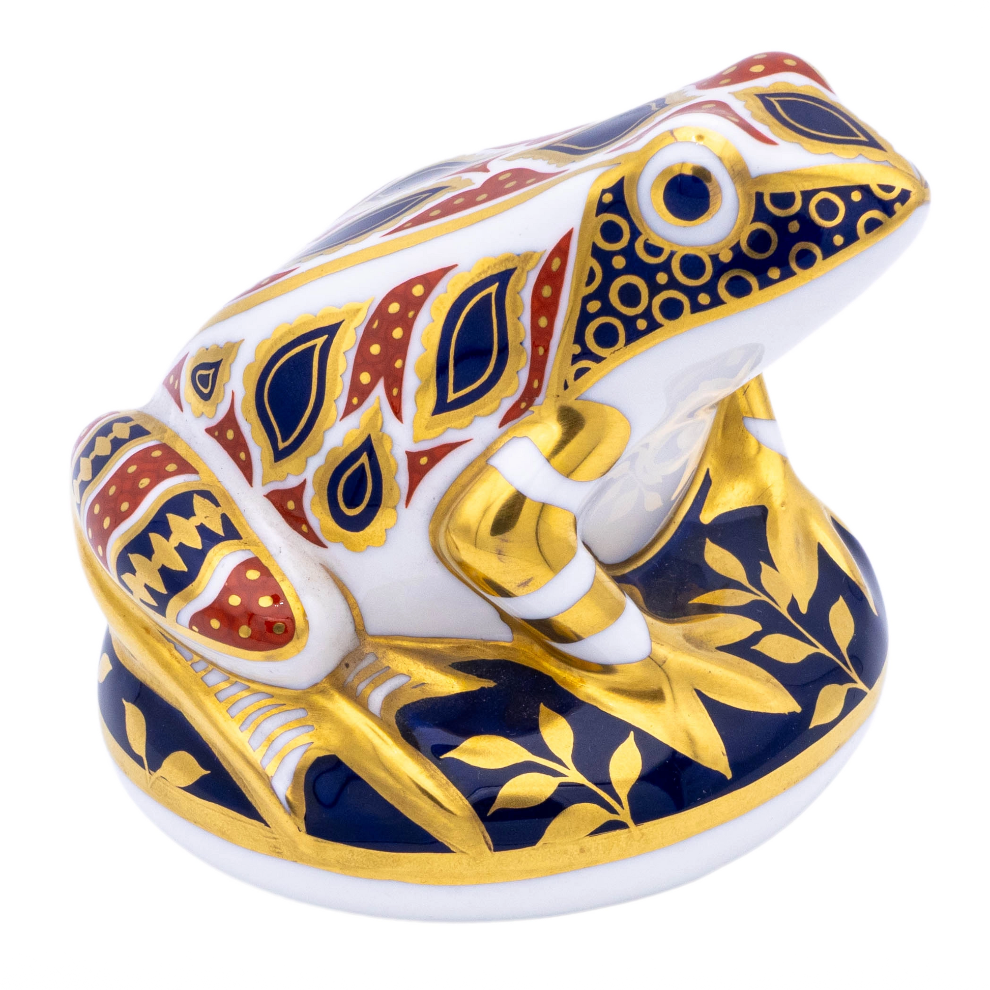 Royal Crown Derby Imari Frog Paperweight Bone China Charterwells