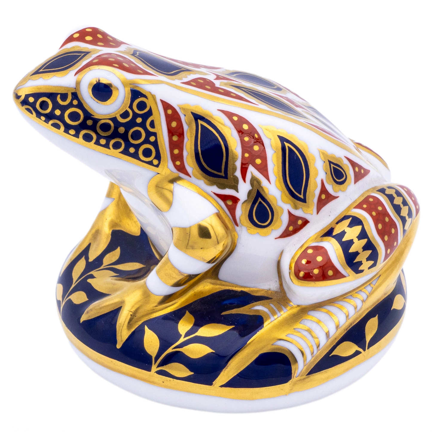 Royal Crown Derby Imari Frog Paperweight Bone China Charterwells