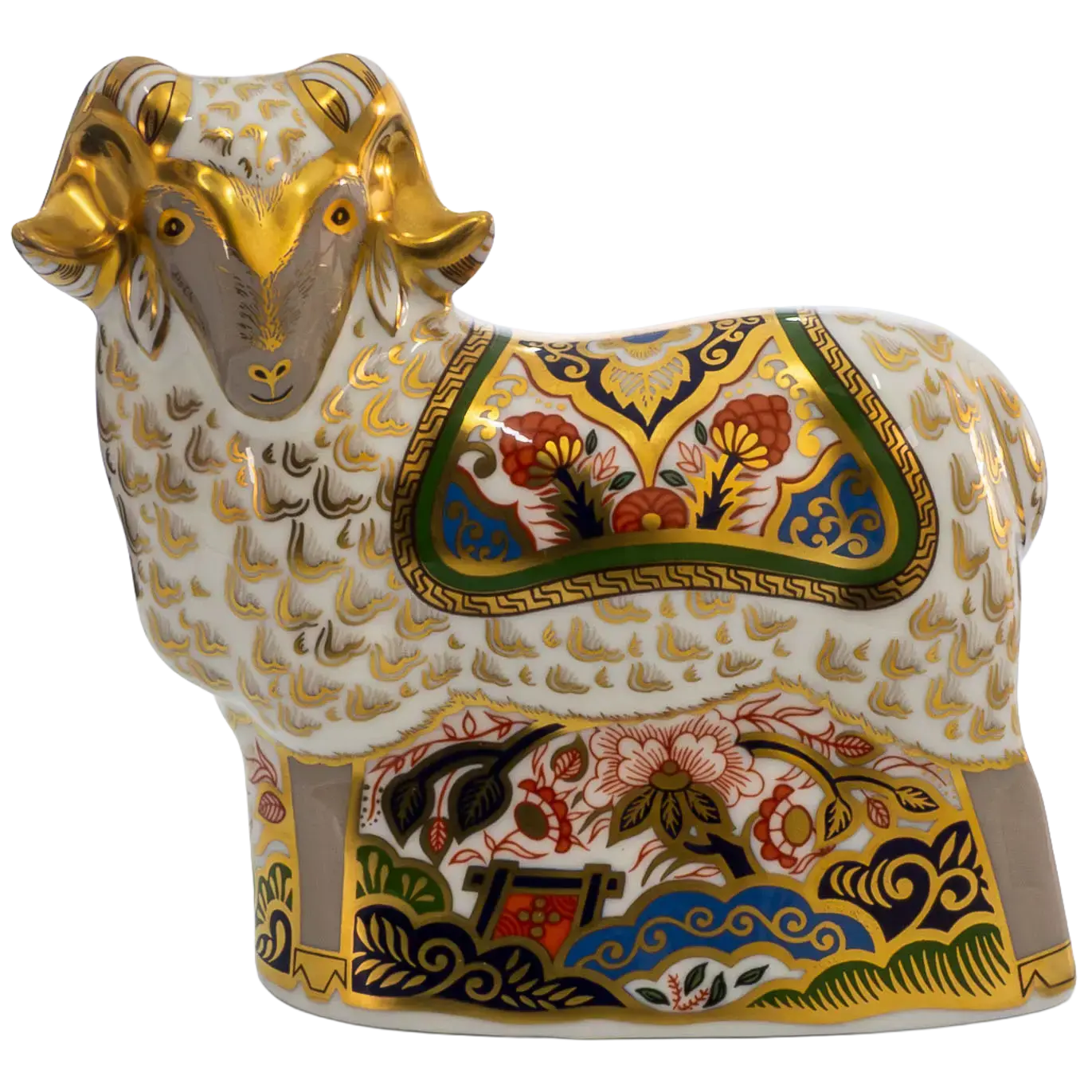 Royal Crown Derby Imari Ram Paperweight