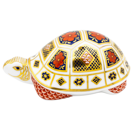 Royal Crown Derby Imari Turtle Paperweight Bone China Charterwells