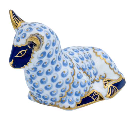 Royal Crown Derby Lamb Paperweight Bone China Collectible Charterwells