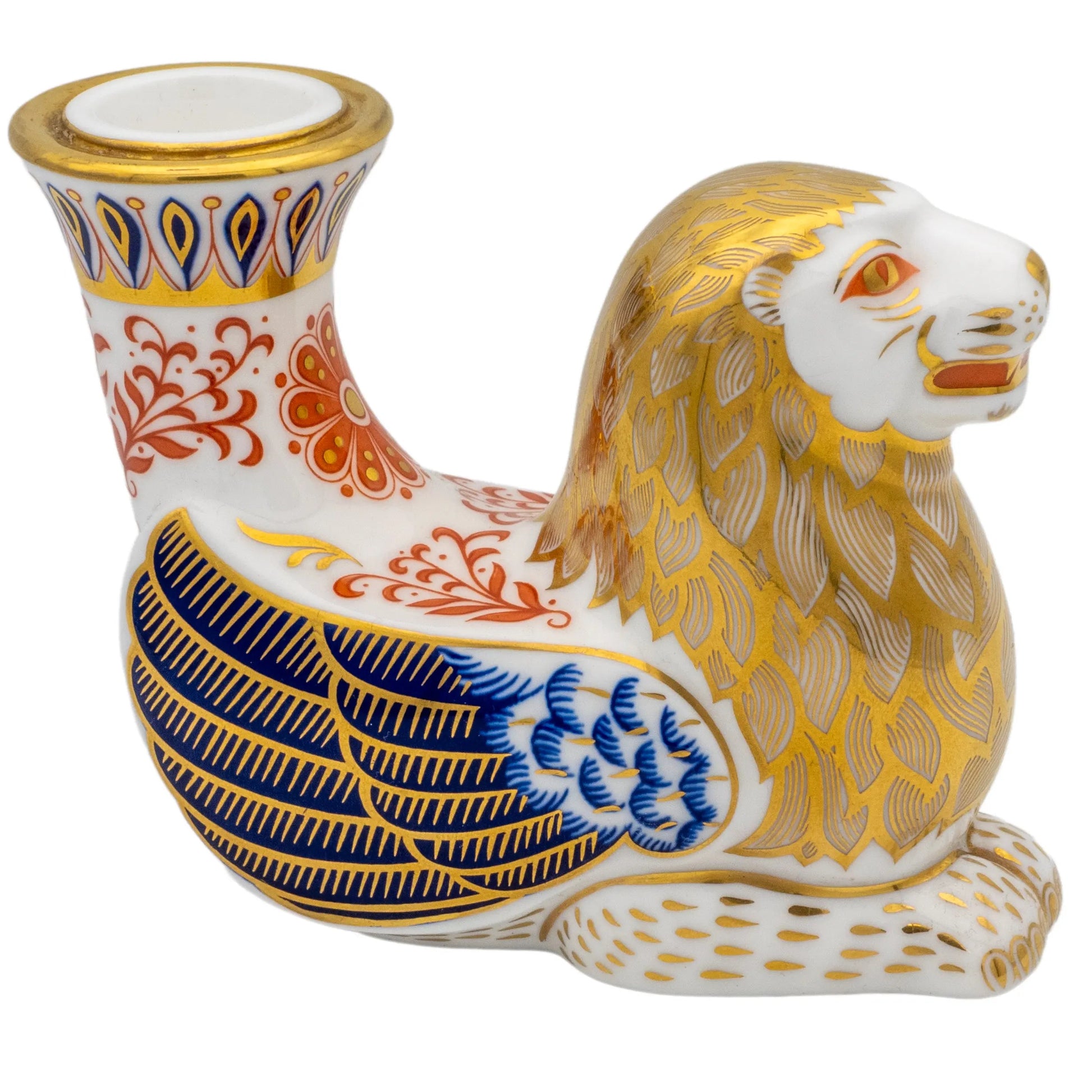 Royal Crown Derby Lion Candle Holder Paperweight Charterwells