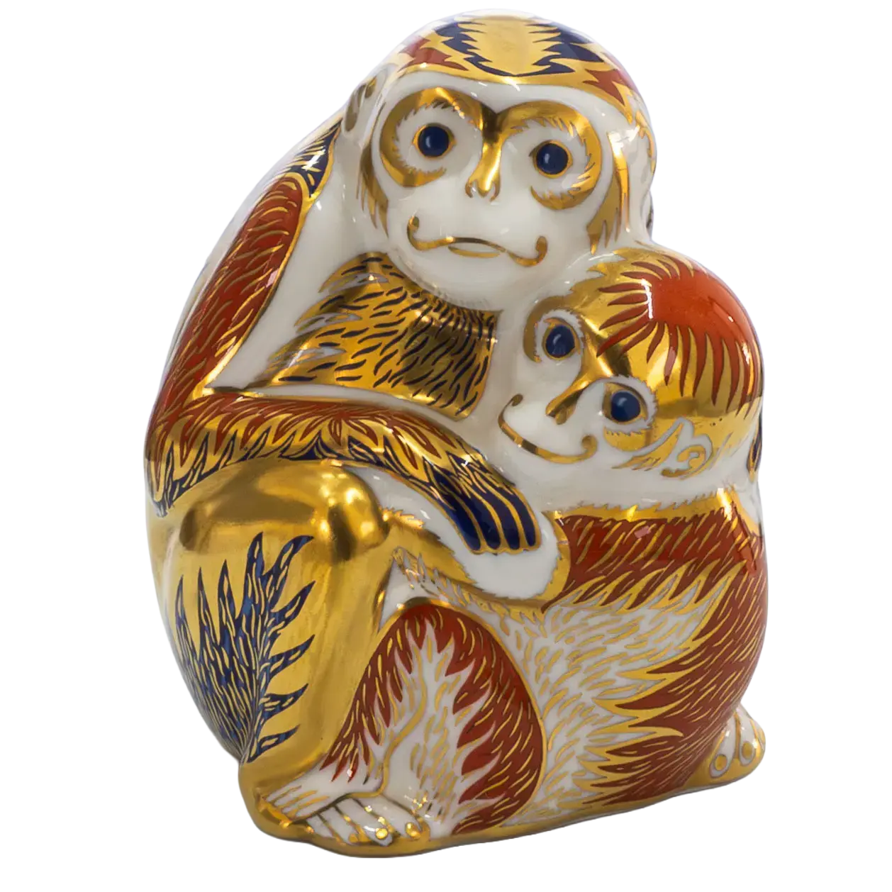 Royal Crown Derby Monkey & Baby Paperweight