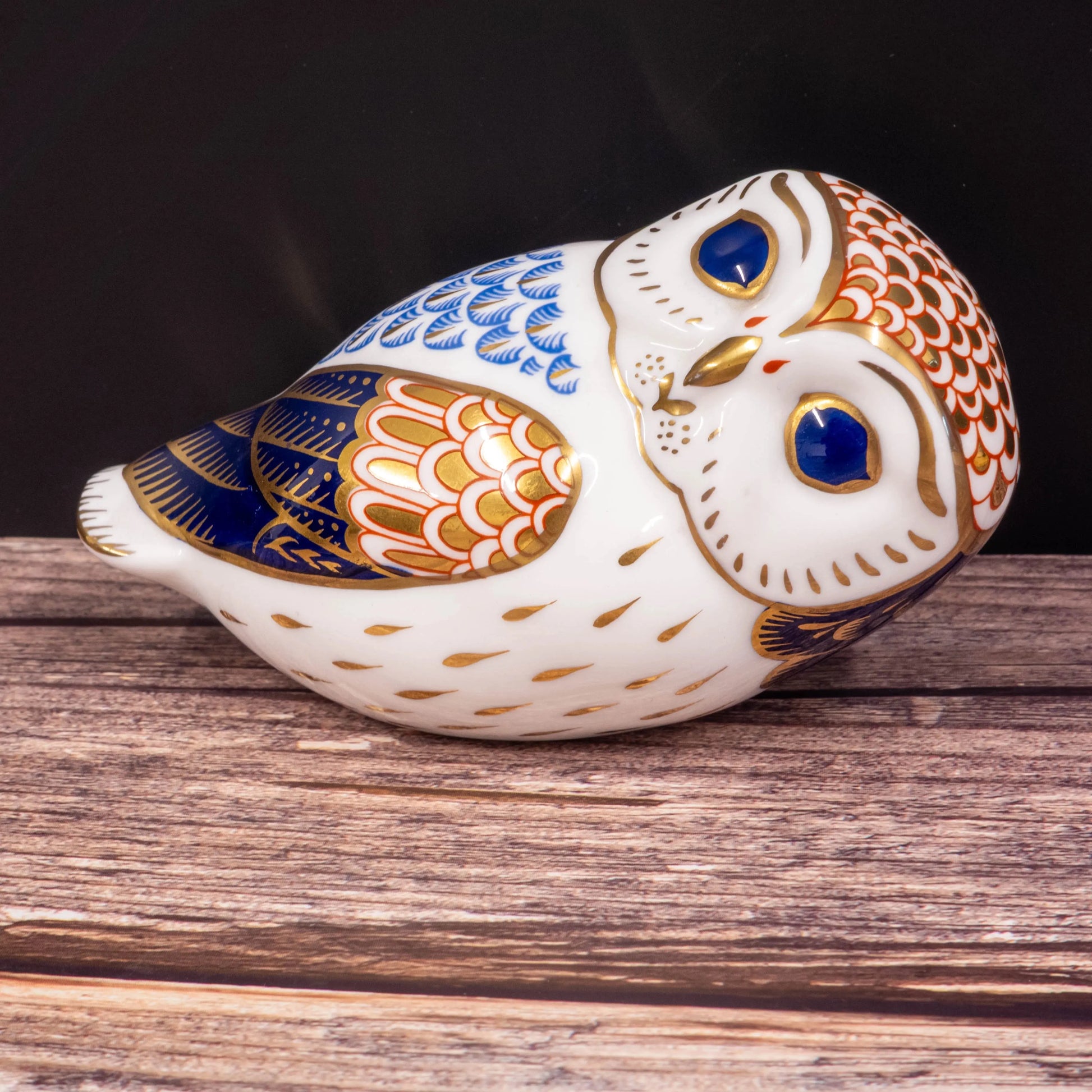 Royal Crown Derby Owl Paperweight Bone China Collectible Charterwells