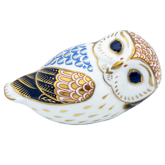 Royal Crown Derby Owl Paperweight Bone China Collectible Charterwells