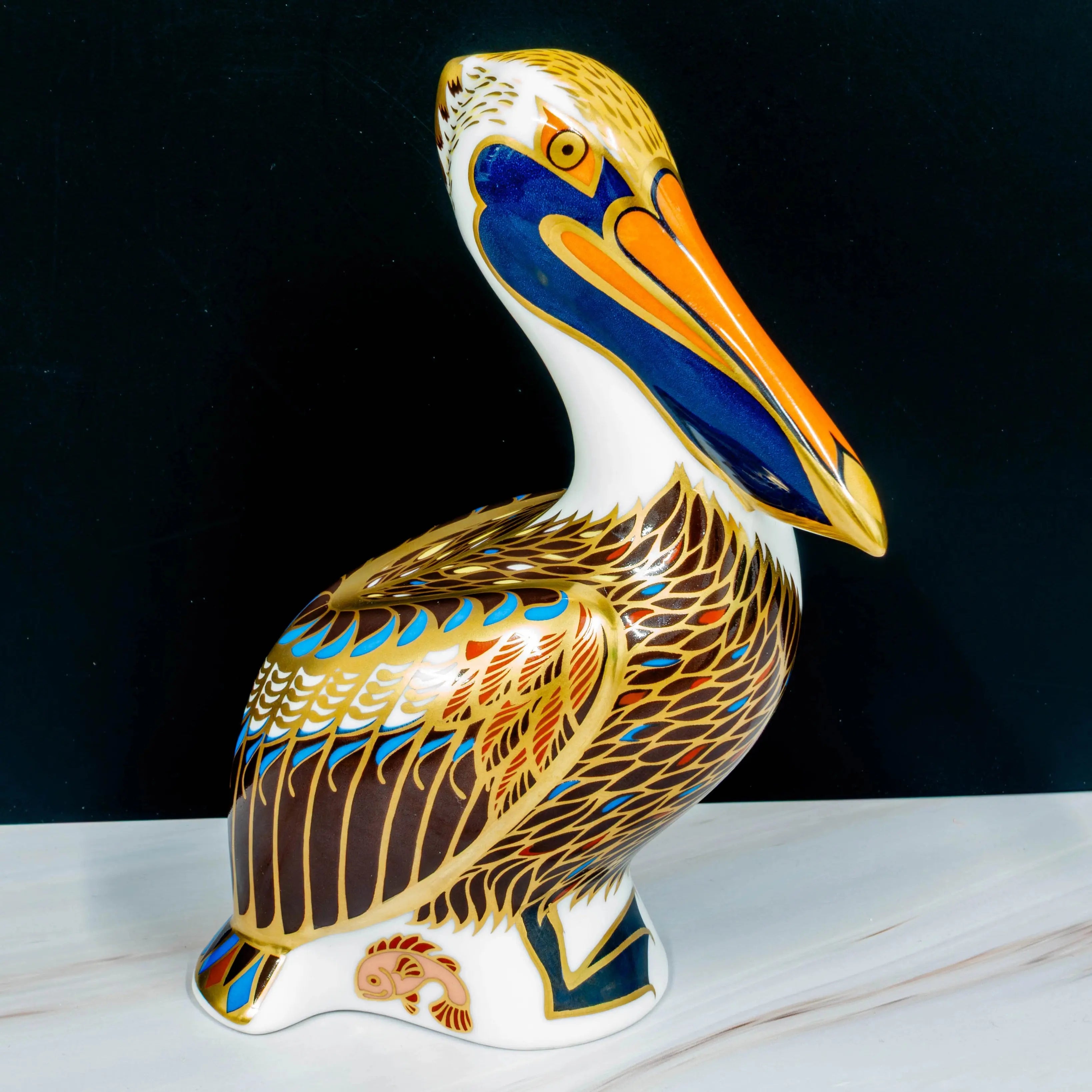 Royal Crown Derby Brown Pelican Paperweight Bone China Charterwells-Ex-Display