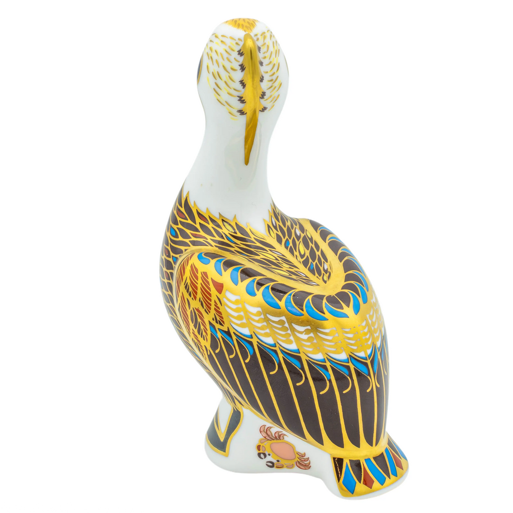 Royal Crown Derby Brown Pelican Paperweight Bone China Charterwells-Ex-Display