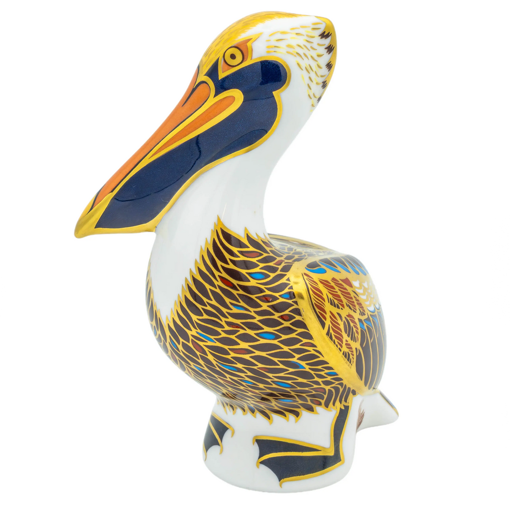 Royal Crown Derby Brown Pelican Paperweight Bone China Charterwells-Ex-Display