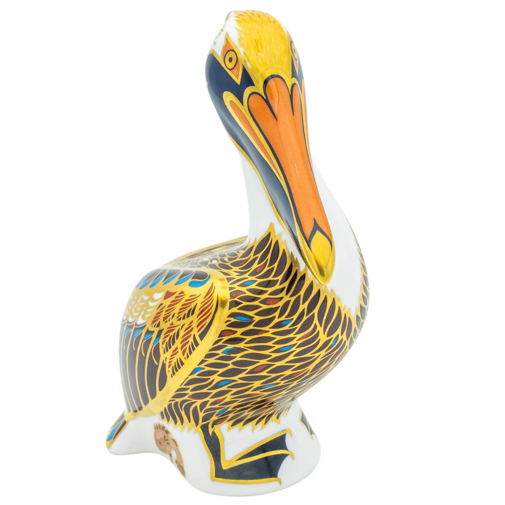Royal Crown Derby Brown Pelican Paperweight Bone China Charterwells-Ex-Display
