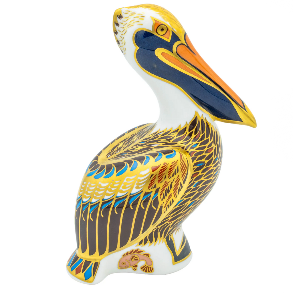 Royal Crown Derby Brown Pelican Paperweight Bone China Charterwells-Ex-Display