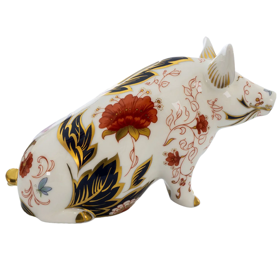 Royal Crown Derby Prudence Pig Moneybox Paperweight
