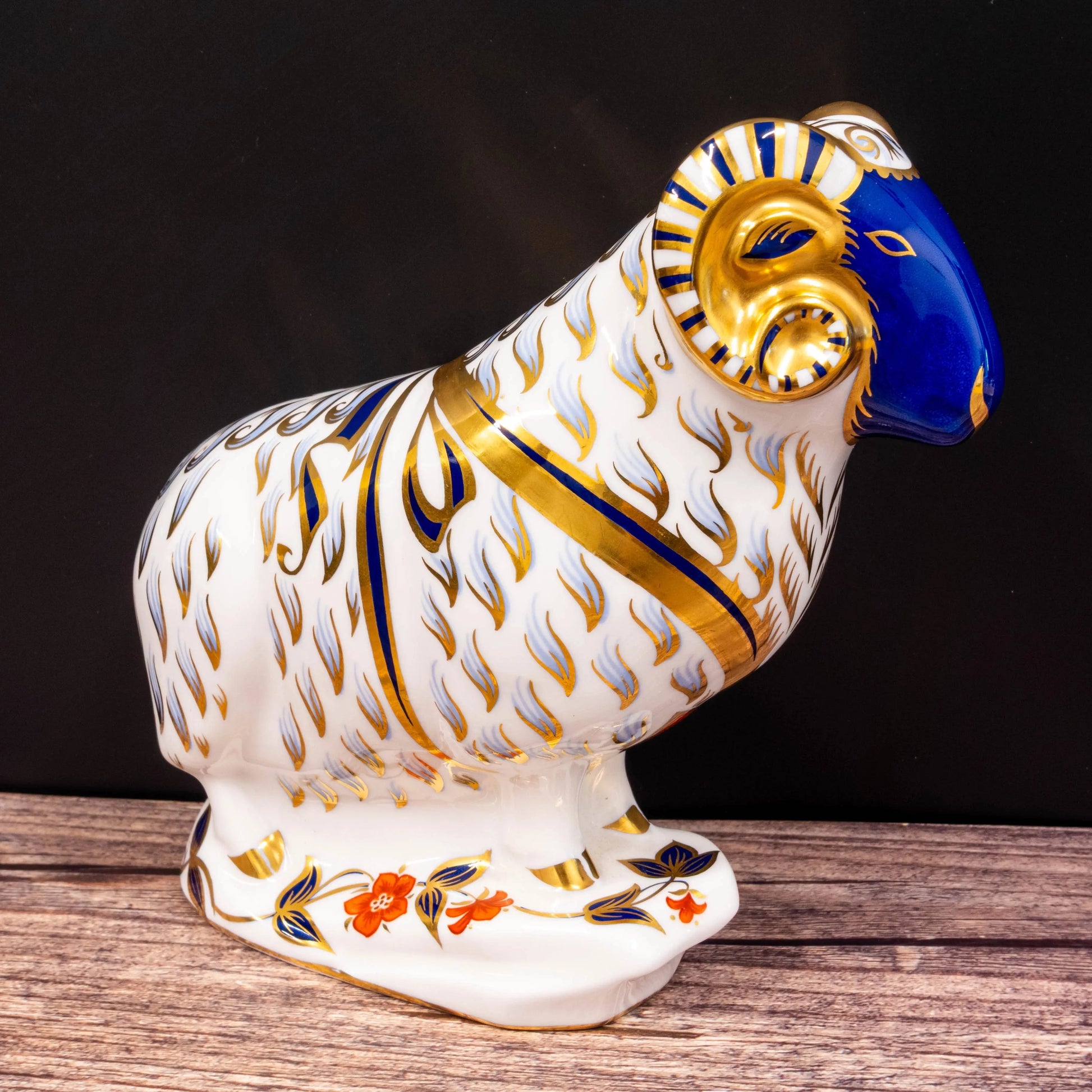 Royal Crown Derby Ram Paperweight Bone China Collectible Charterwells