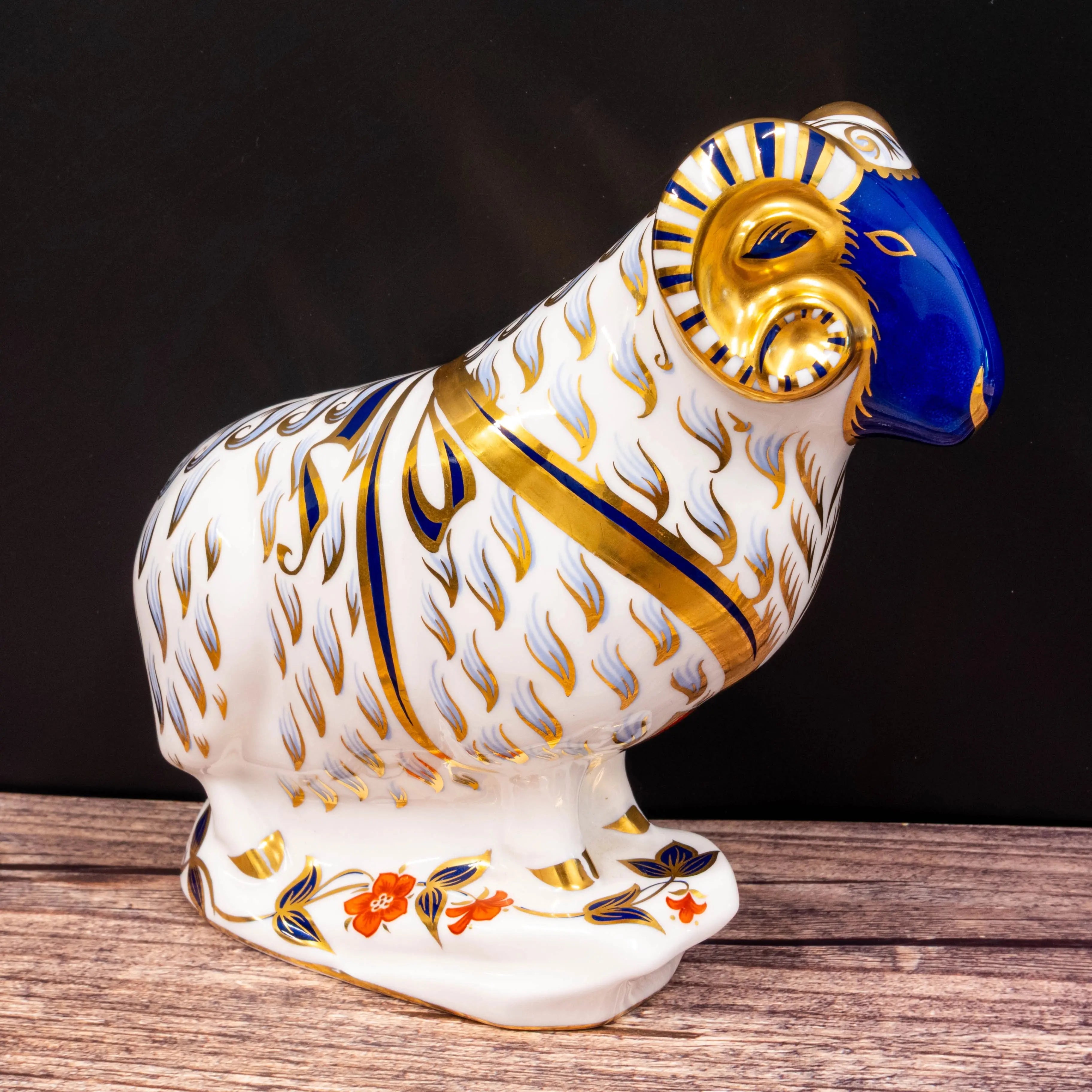 Royal Crown Derby Ram Paperweight Bone China Collectible Charterwells
