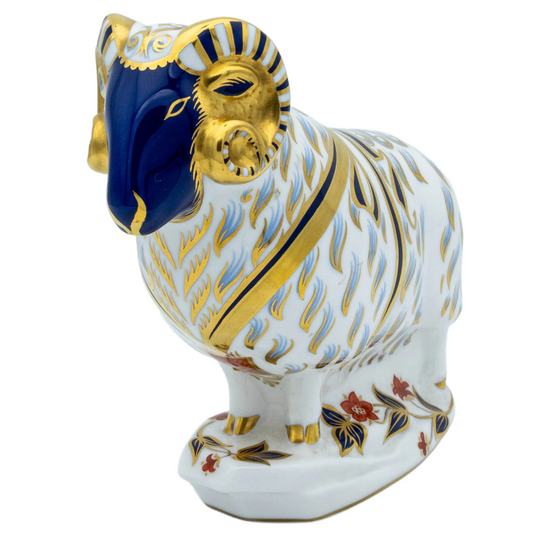 Royal Crown Derby Ram Paperweight Bone China Collectible Charterwells