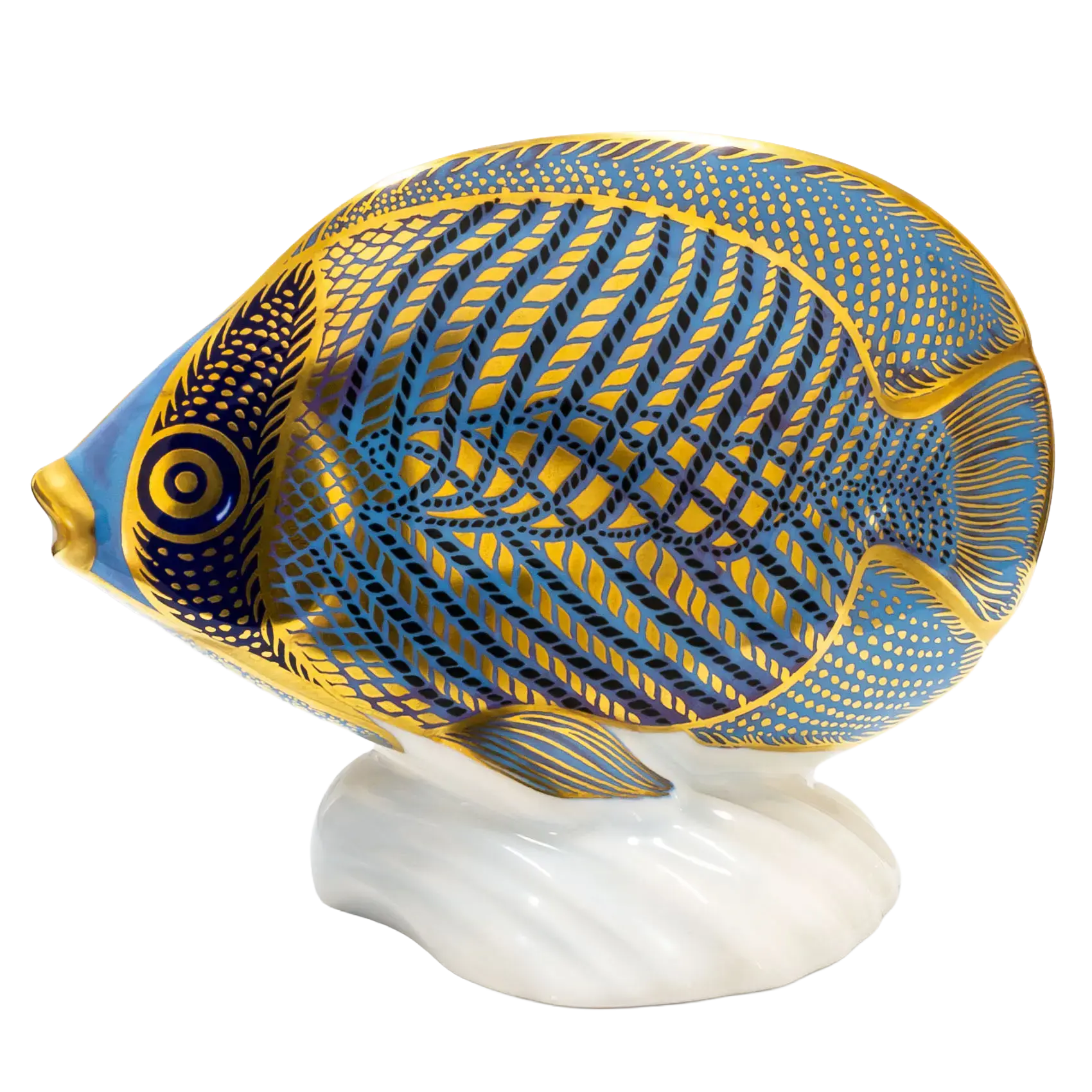 Royal Crown Derby Tropical Collection Chevroned Fish Paperweight