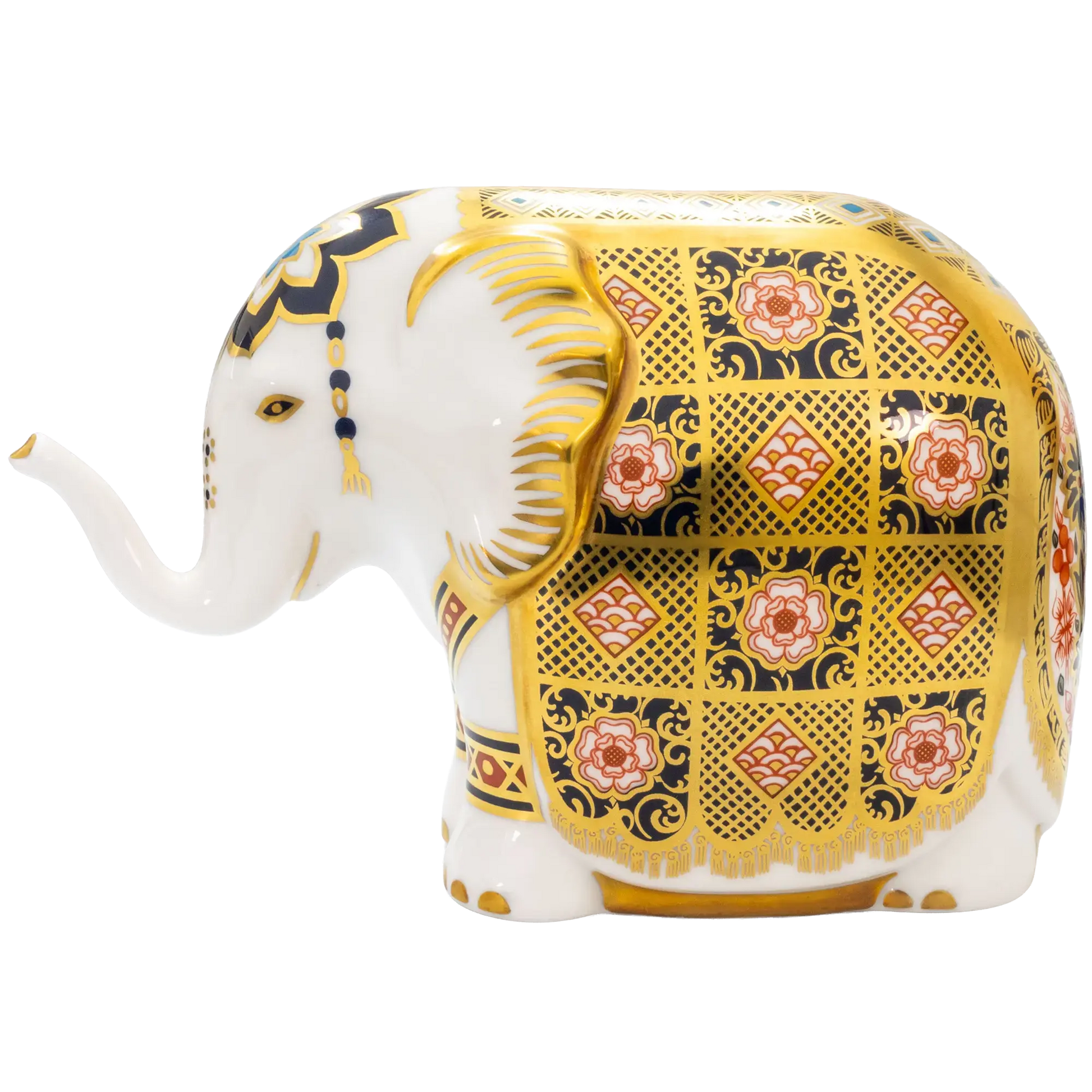 Royal Crown Derby Yorkshire Rose Elephant Paperweight