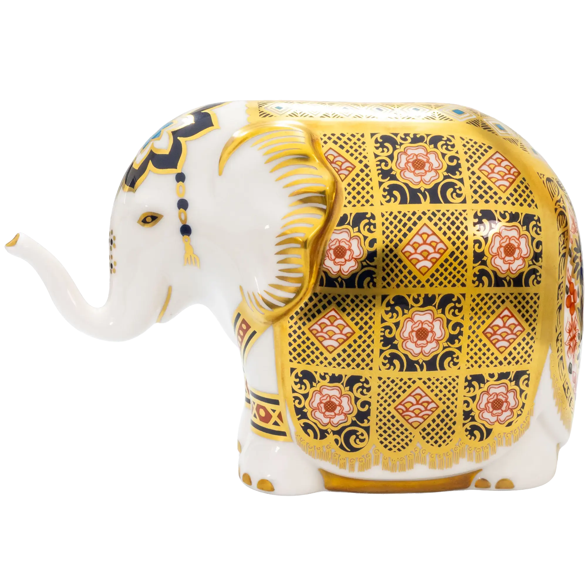Royal Crown Derby Yorkshire Rose Elephant Paperweight