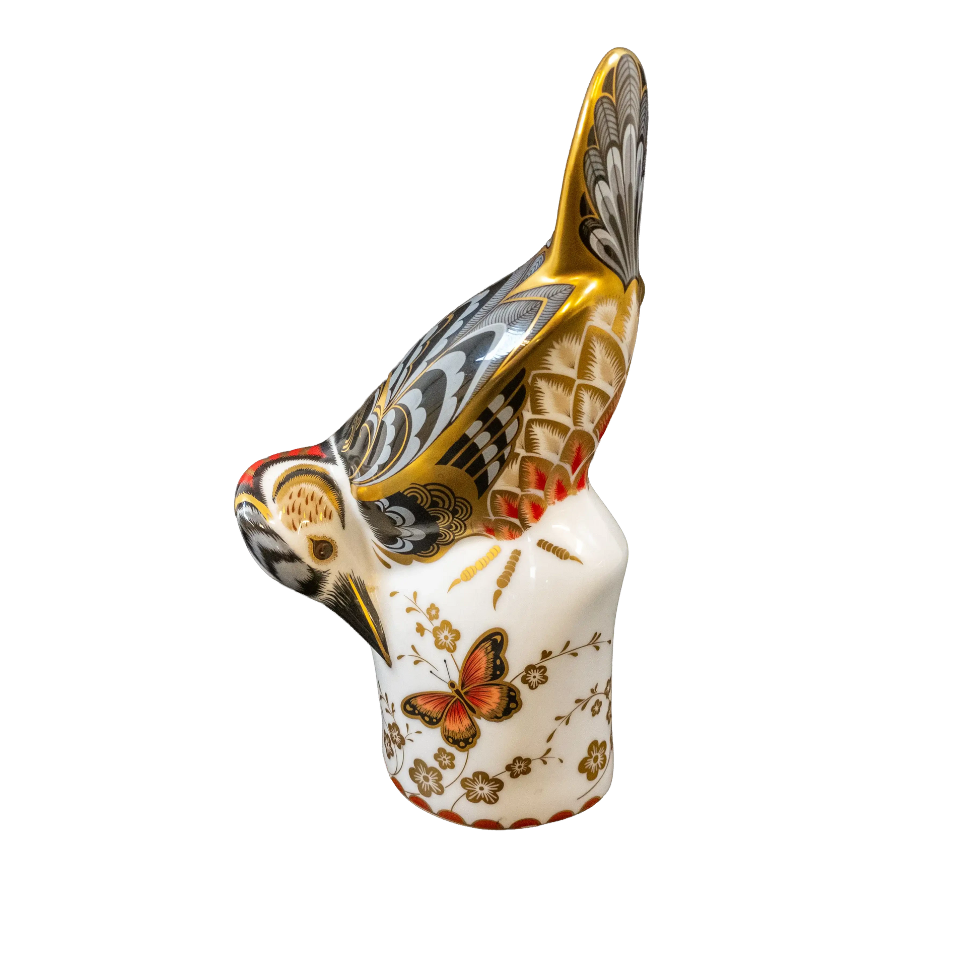 Royal Crown derby Paperweight - Great Spotted Woodpecker Charterwells