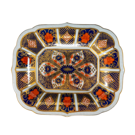 Royal Crown Derby Old Imari 1128 Rectangle Tray Charterwells