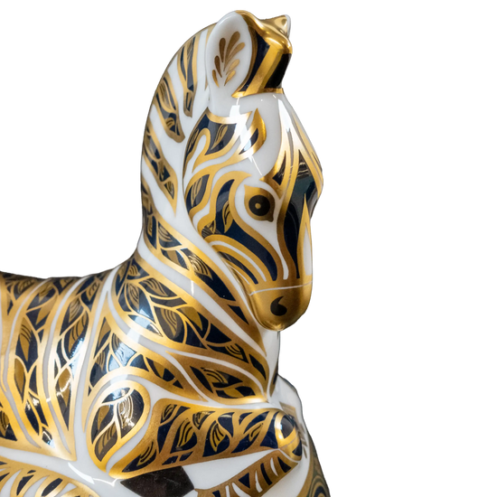 Royal Crown Derby Sitting Zebra Paperweight Charterwells