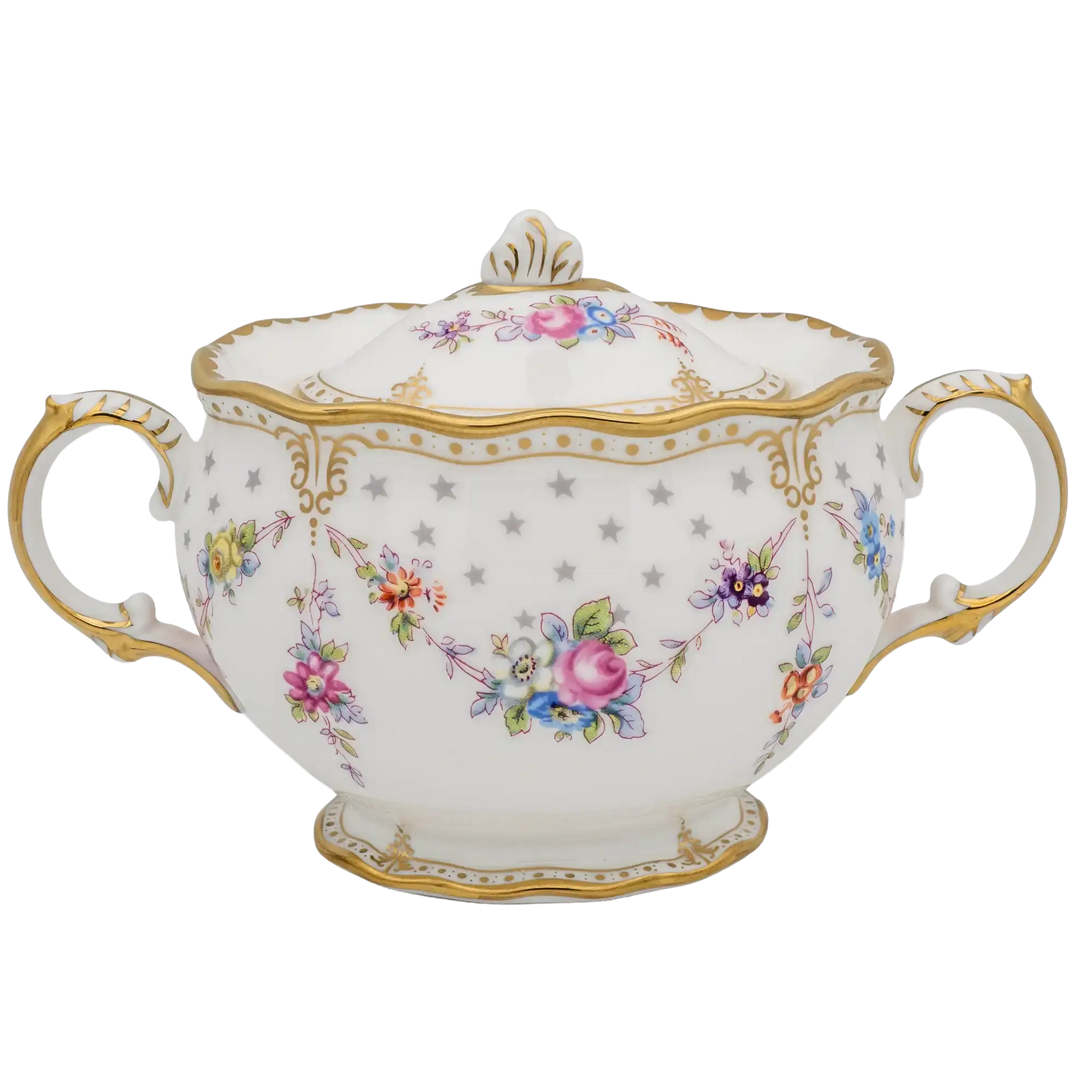 Royal Crown Derby Antoinette Covered Sugar Bowl