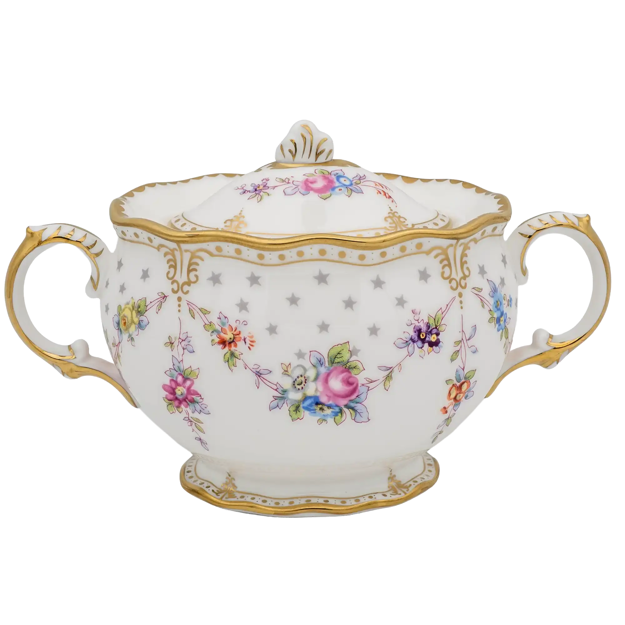 Royal Crown Derby Antoinette Covered Sugar Bowl