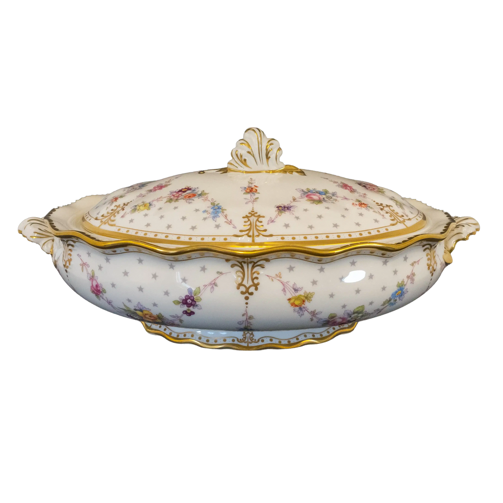 Royal Crown Derby Antoinette Covered Vegetable Dish Charterwells