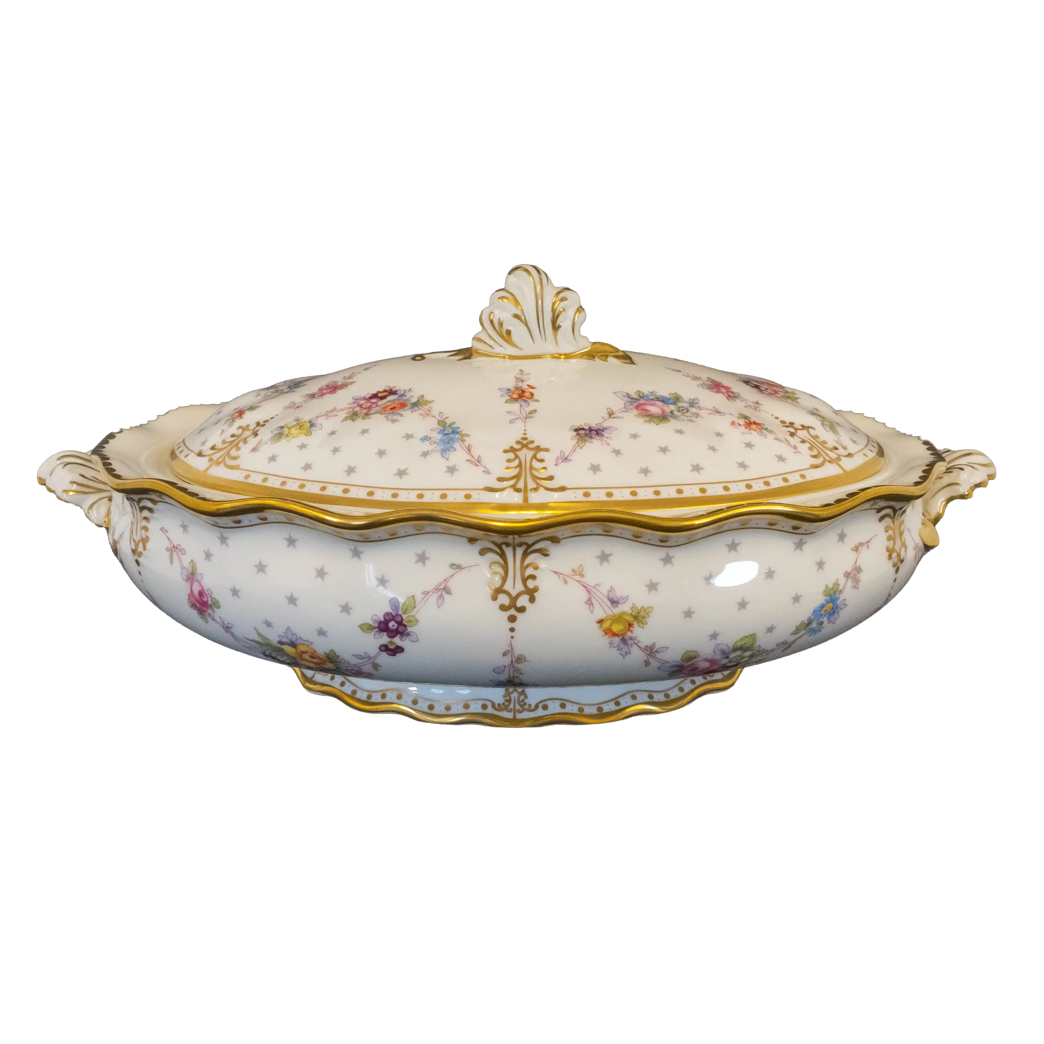 Royal Crown Derby Antoinette Covered Vegetable Dish Charterwells