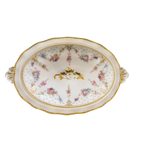 Royal Crown Derby Antoinette Covered Vegetable Dish Charterwells