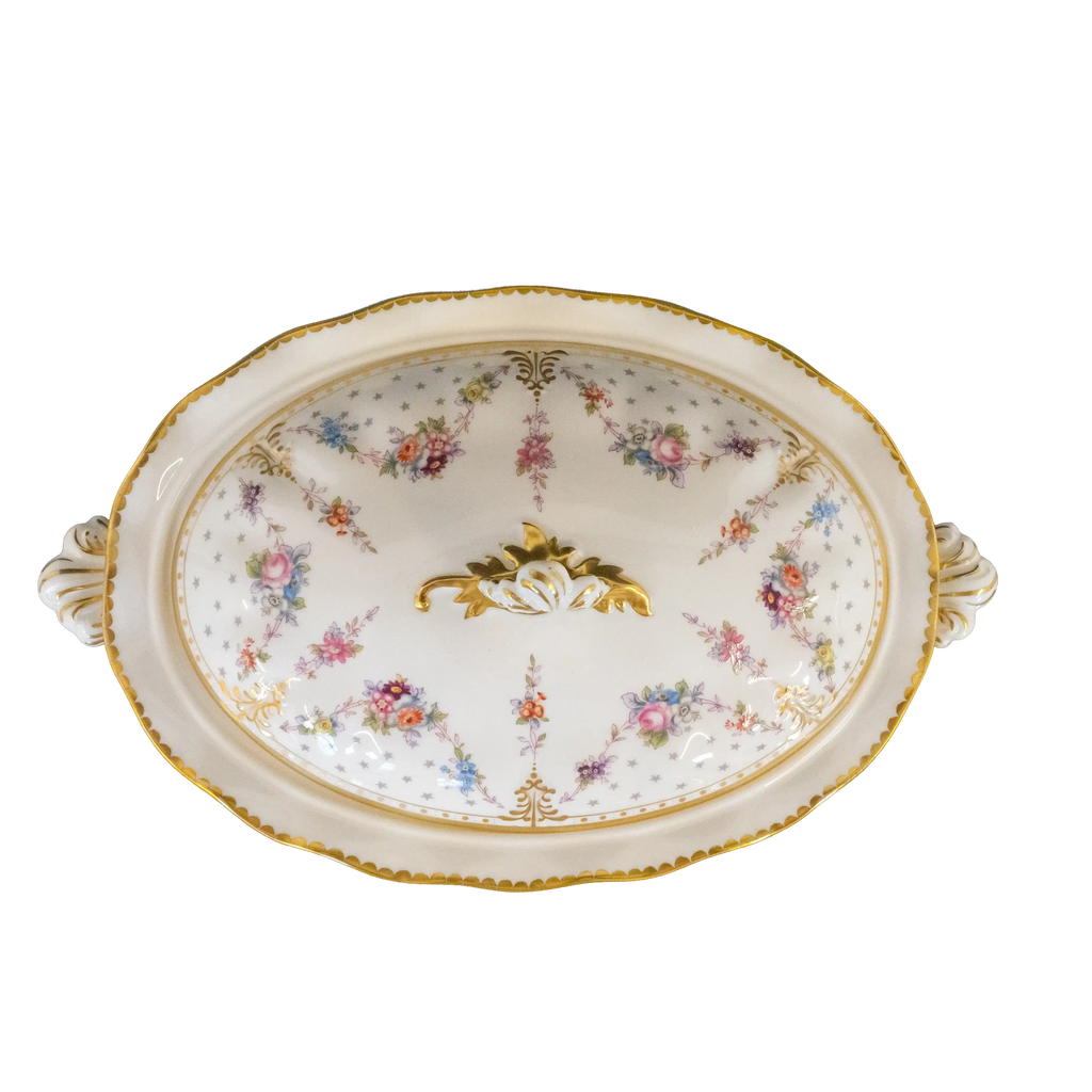 Royal Crown Derby Antoinette Covered Vegetable Dish Charterwells