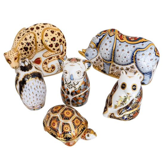 Royal Crown Derby Endangered Species Collection Set of 6