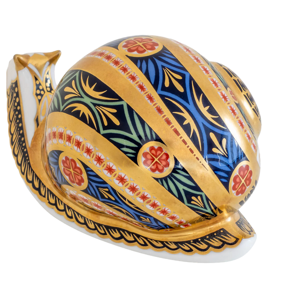 Royal Crown Derby Garden Snail Bone China Paperweight