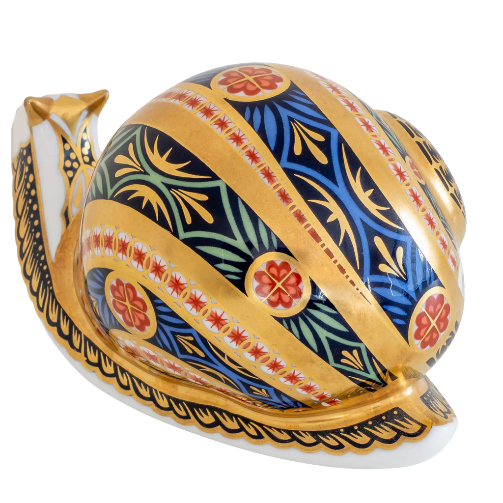 Royal Crown Derby Garden Snail Bone China Paperweight