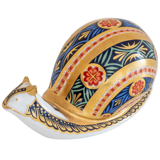 Royal Crown Derby Garden Snail Bone China Paperweight