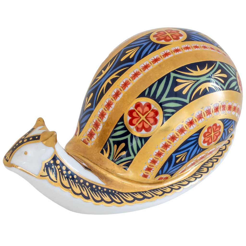 Royal Crown Derby Garden Snail Bone China Paperweight