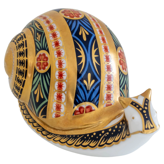 Royal Crown Derby Garden Snail Bone China Paperweight