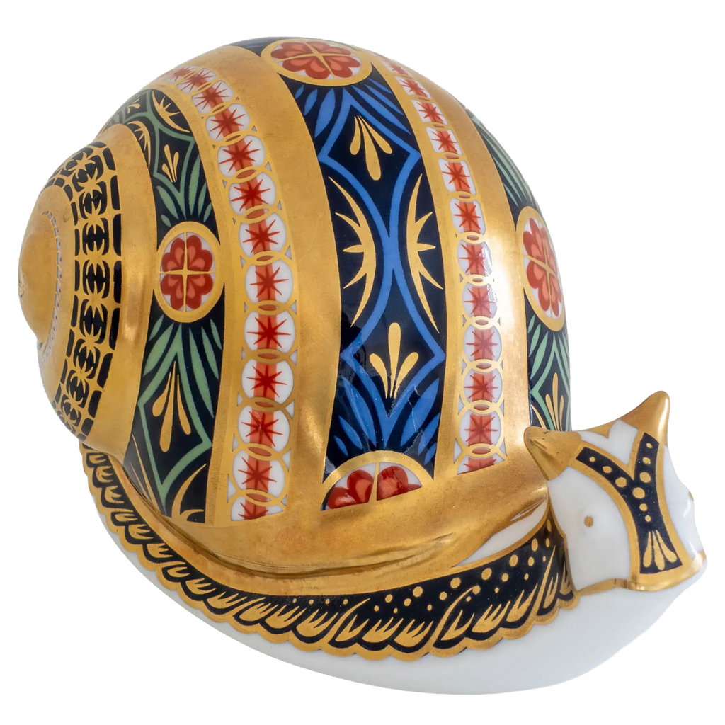 Royal Crown Derby Garden Snail Bone China Paperweight