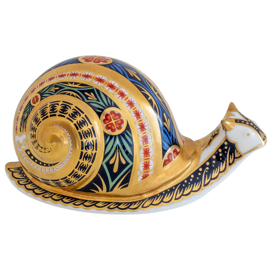 Royal Crown Derby Garden Snail Bone China Paperweight