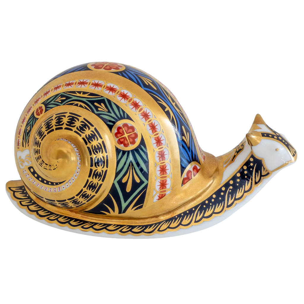 Royal Crown Derby Garden Snail Bone China Paperweight