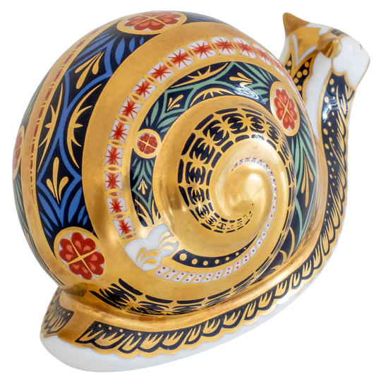 Royal Crown Derby Garden Snail Bone China Paperweight