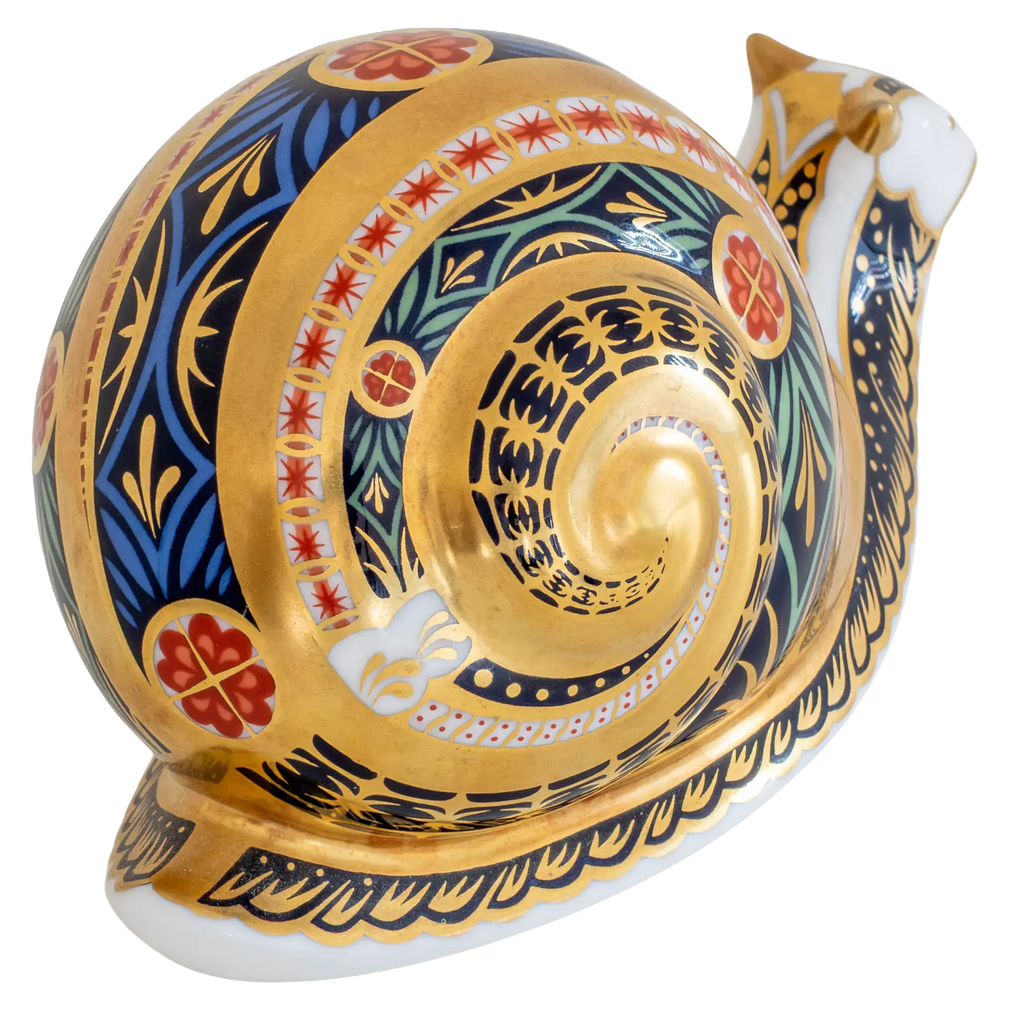 Royal Crown Derby Garden Snail Bone China Paperweight