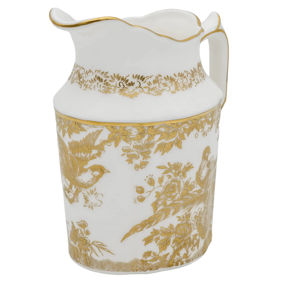 Royal Crown Derby Gold Aves Cream Milk Jug