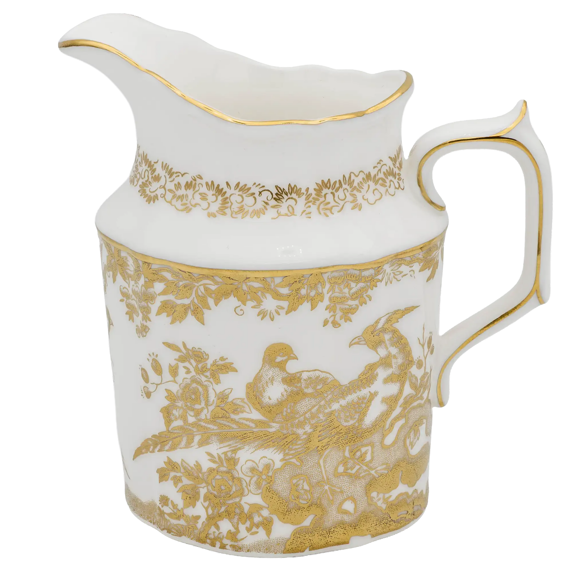 Royal Crown Derby Gold Aves Cream Milk Jug