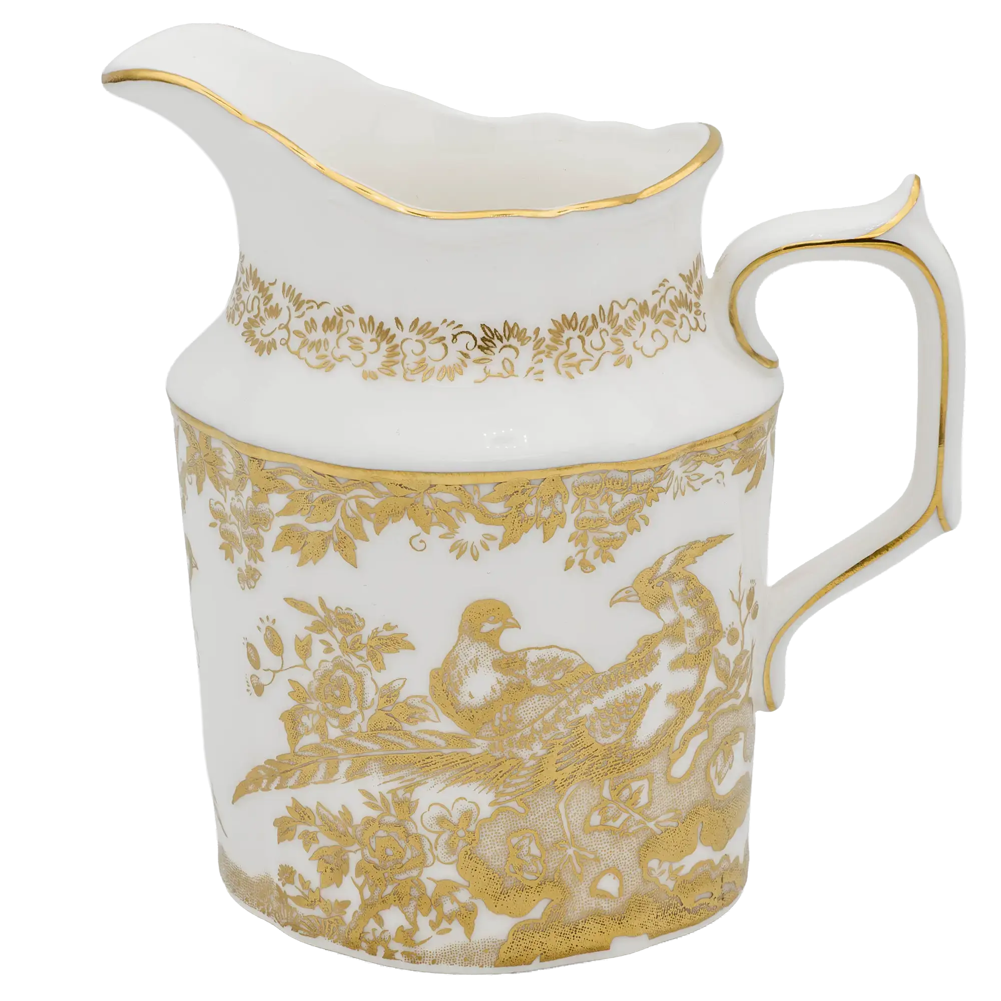Royal Crown Derby Gold Aves Cream Milk Jug