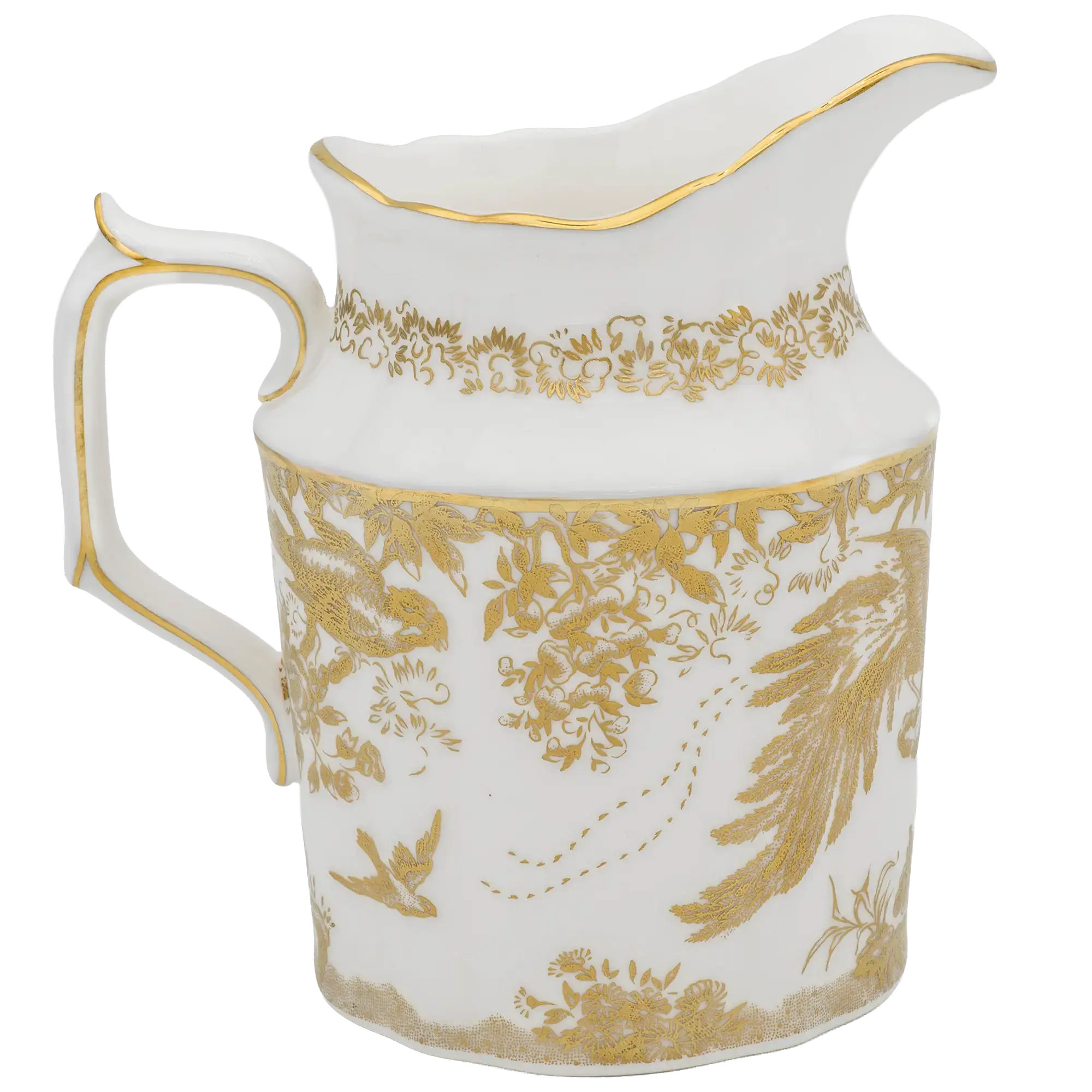 Royal Crown Derby Gold Aves Cream Milk Jug