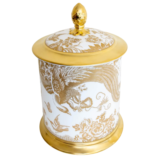 Royal Crown Derby Gold Aves Storage Jar
