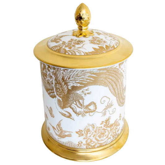 Royal Crown Derby Gold Aves Storage Jar